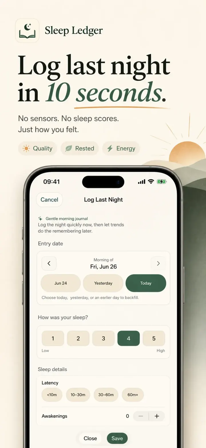 Simple sleep quality prompts